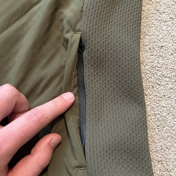 Outerknown Active 1/4 Zip Pullover Jacket Mens Sz XS Olive Green Warm Up - Picture 3 of 13